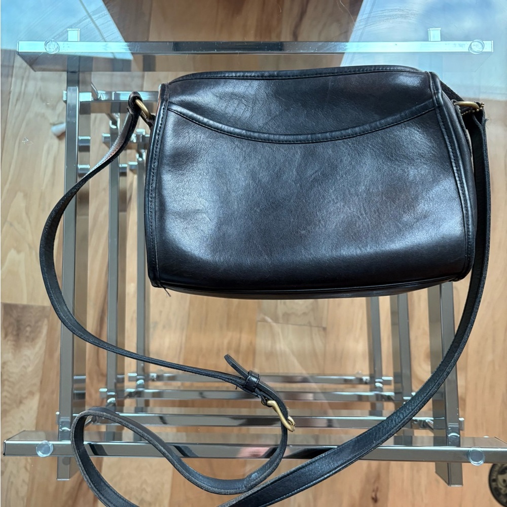Coach Taylor Black Leather Shoulder Bag